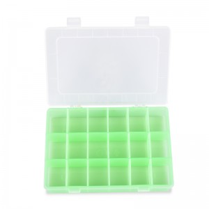 Green Fishing Box Transparent Accessory Box Tackle