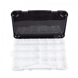 Black and White Fishing Tackle Box mei ferstelbere skieders