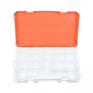 Orange and White Printing Fishing Tackle Box Lure Box