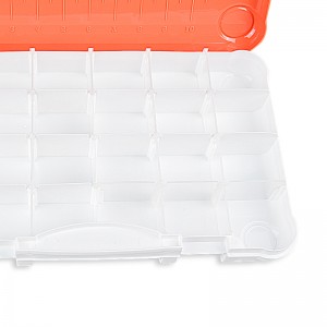 Orange and White Printing Fishing Tackle Box Lure Box