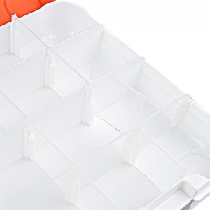 Orange and White Printing Fishing Tackle Box Lure Box