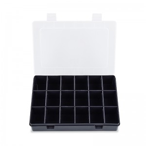 Fishing Plastic Transparent Box Lure Box Black