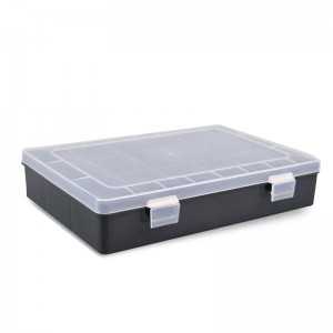 Fishing Plastic Transparent Box Lure Box Black