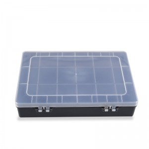 Fishing Plastic Transparent Box Lure Box Black