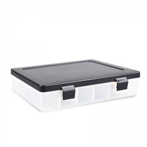 Fishing Plastic Transparent Box Lure Box Black