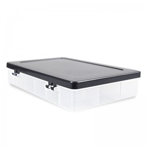 Fishing Plastic Transparent Box Lure Box Black